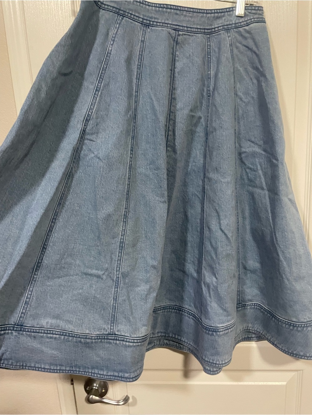 Pilcro by Anthropologie Denim A-Line Midi Skirt - Light Blue - Picture 6 of 8